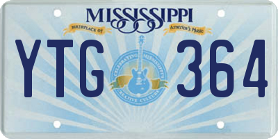 MS license plate YTG364