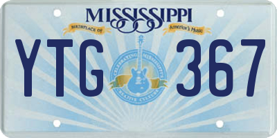 MS license plate YTG367