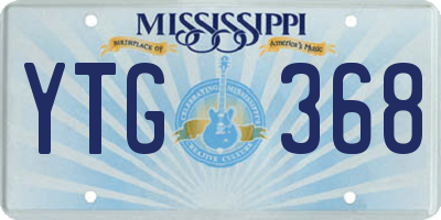MS license plate YTG368