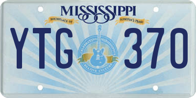 MS license plate YTG370