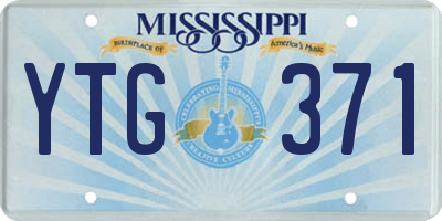 MS license plate YTG371