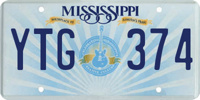 MS license plate YTG374