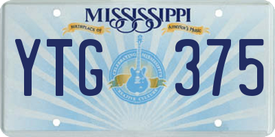MS license plate YTG375