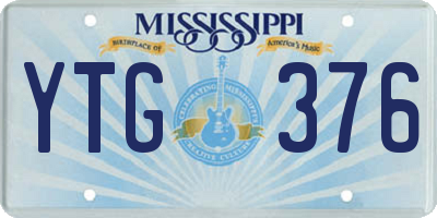 MS license plate YTG376