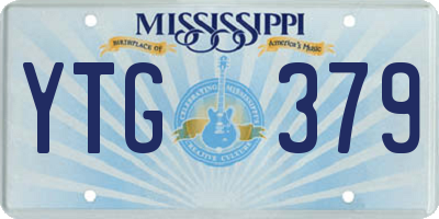 MS license plate YTG379