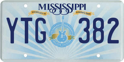 MS license plate YTG382