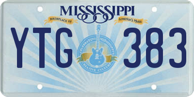 MS license plate YTG383
