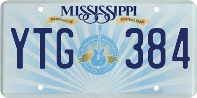 MS license plate YTG384