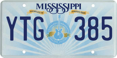MS license plate YTG385