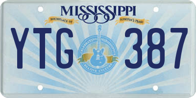 MS license plate YTG387