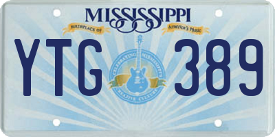 MS license plate YTG389