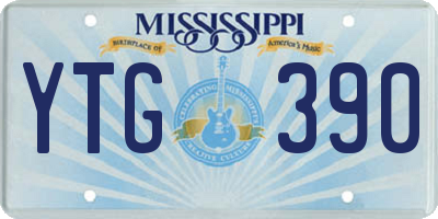 MS license plate YTG390