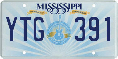 MS license plate YTG391