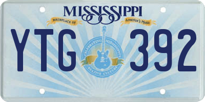 MS license plate YTG392