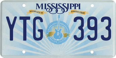 MS license plate YTG393