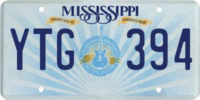 MS license plate YTG394