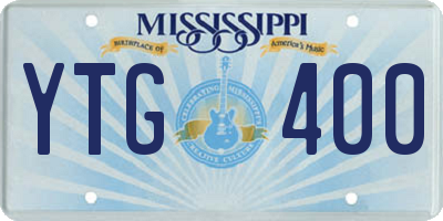 MS license plate YTG400