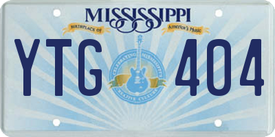 MS license plate YTG404