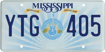 MS license plate YTG405
