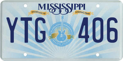 MS license plate YTG406
