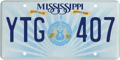 MS license plate YTG407