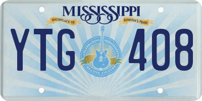 MS license plate YTG408
