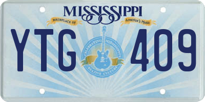 MS license plate YTG409