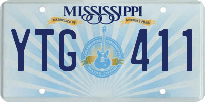 MS license plate YTG411