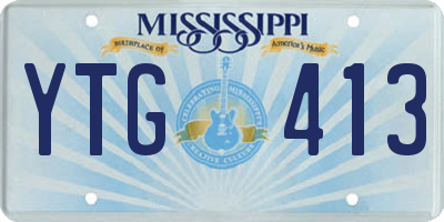 MS license plate YTG413