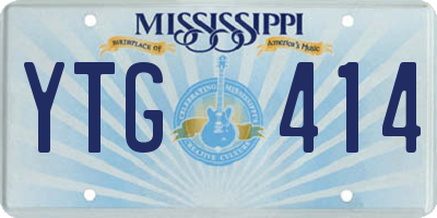 MS license plate YTG414