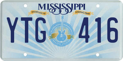 MS license plate YTG416