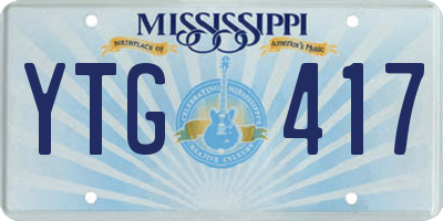 MS license plate YTG417