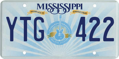 MS license plate YTG422