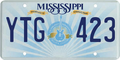 MS license plate YTG423