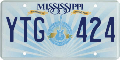 MS license plate YTG424
