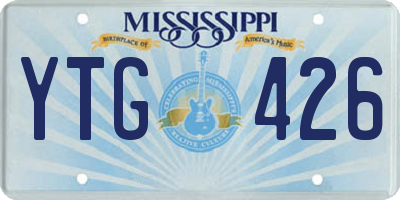 MS license plate YTG426