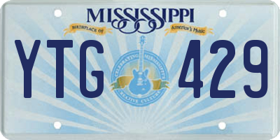 MS license plate YTG429