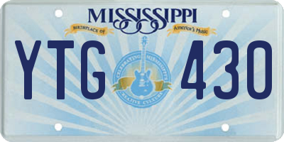 MS license plate YTG430