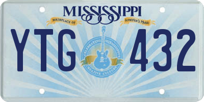 MS license plate YTG432