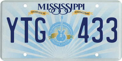 MS license plate YTG433