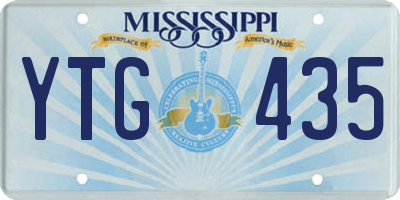 MS license plate YTG435