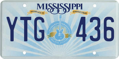 MS license plate YTG436