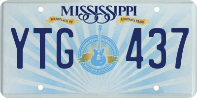 MS license plate YTG437