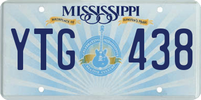MS license plate YTG438
