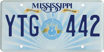 MS license plate YTG442