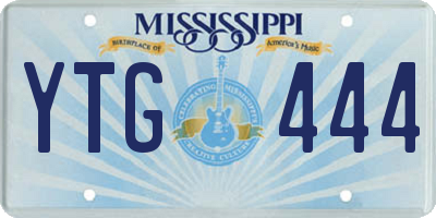 MS license plate YTG444