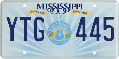 MS license plate YTG445