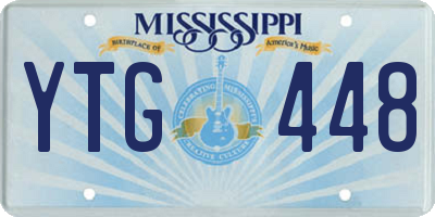 MS license plate YTG448