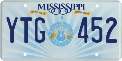 MS license plate YTG452