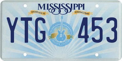 MS license plate YTG453